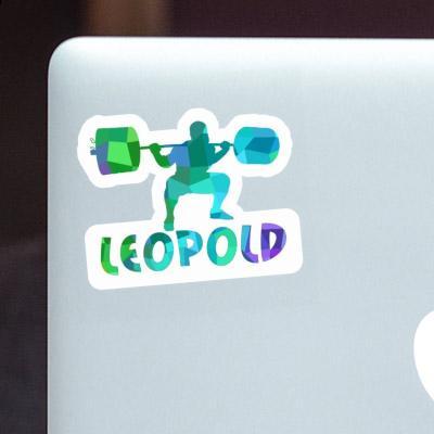 Sticker Weightlifter Leopold Laptop Image