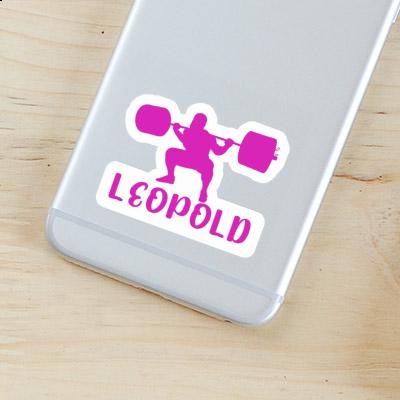 Sticker Weightlifter Leopold Notebook Image