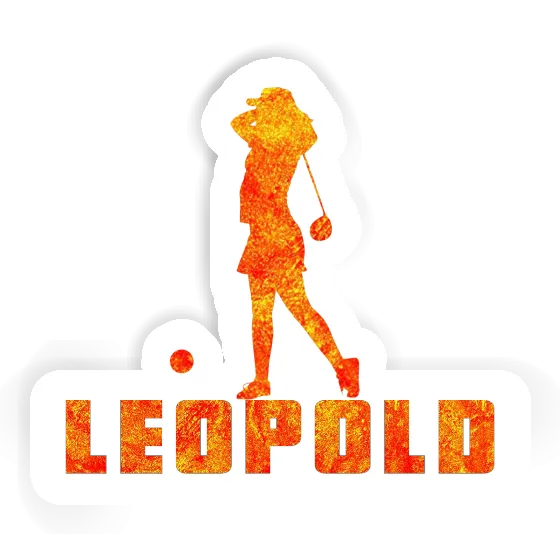 Golfer Sticker Leopold Image