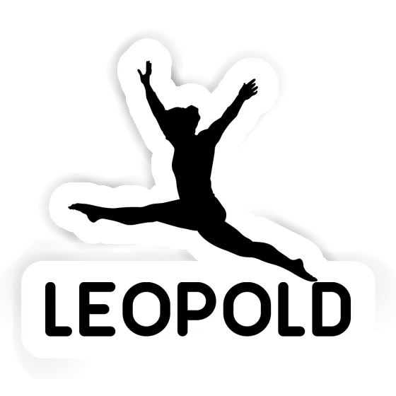 Gymnast Sticker Leopold Laptop Image