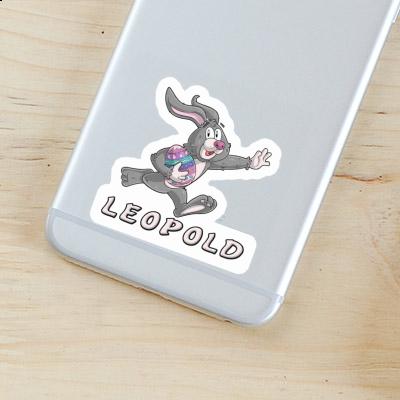 Sticker Leopold Rugby rabbit Image