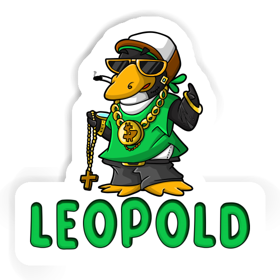 Autocollant Pingouin hip-hop Leopold Laptop Image