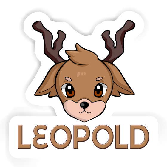 Deerhead Sticker Leopold Notebook Image