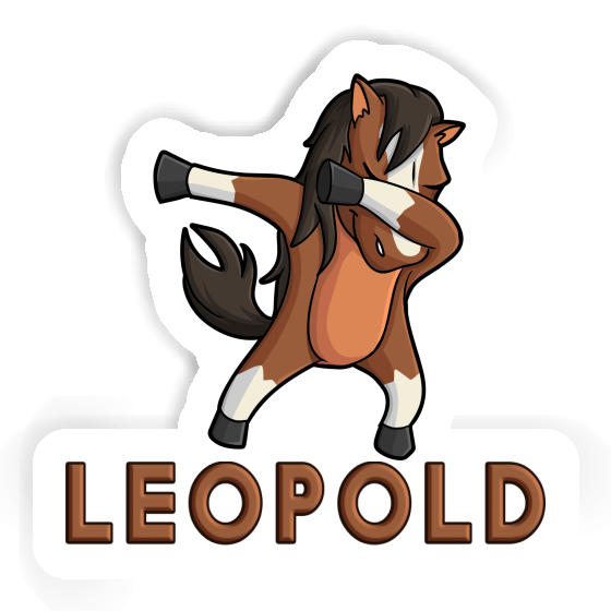 Dabbing Horse Sticker Leopold Image