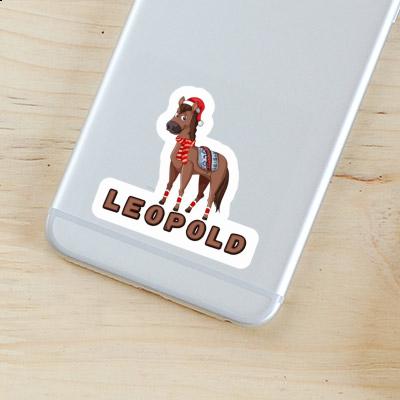 Christmas Horse Sticker Leopold Gift package Image