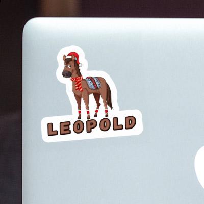 Cheval de Noël Autocollant Leopold Notebook Image