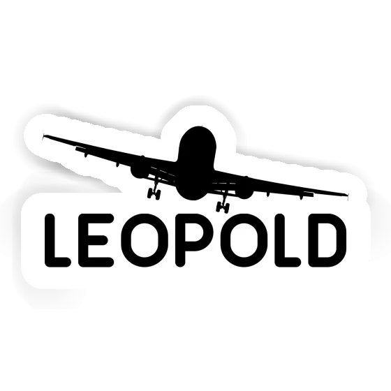 Airplane Sticker Leopold Laptop Image