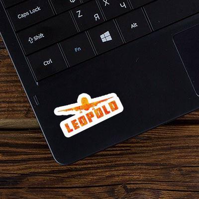 Sticker Airplane Leopold Notebook Image