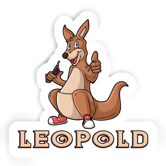 Kangaroo Sticker Leopold Notebook Image