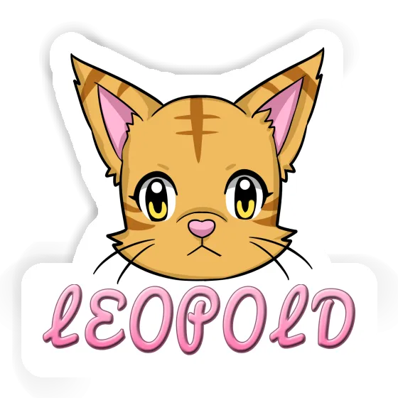 Sticker Katzenkopf Leopold Laptop Image