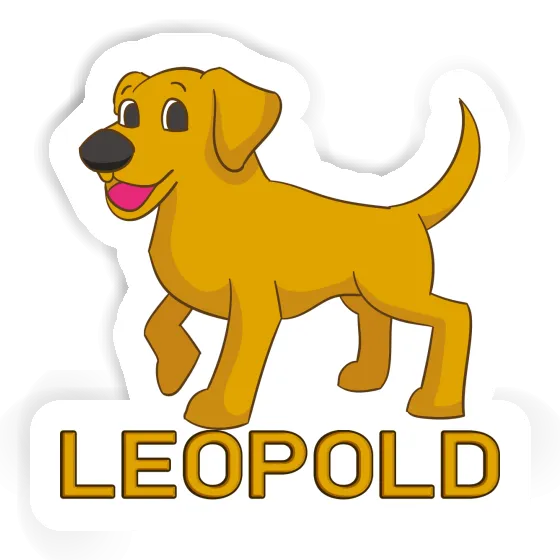 Leopold Autocollant Labrador Laptop Image