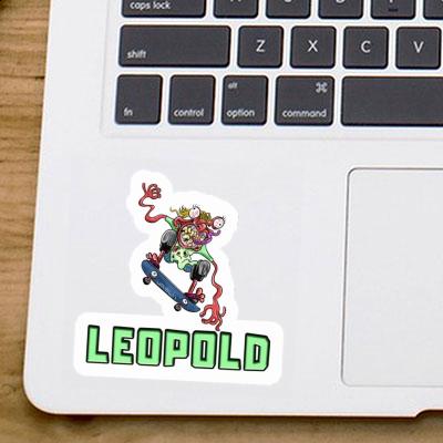 Aufkleber Leopold Skateboarder Gift package Image