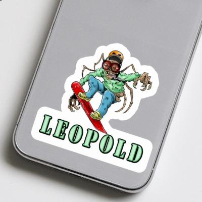 Sticker Leopold Snowboarder Notebook Image