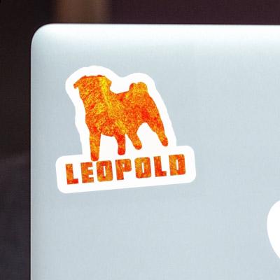 Sticker Leopold Mops Notebook Image