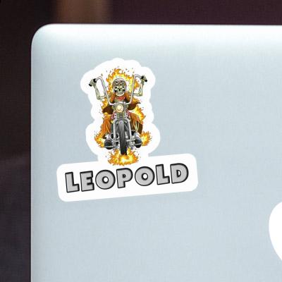 Aufkleber Motorradfahrer Leopold Laptop Image