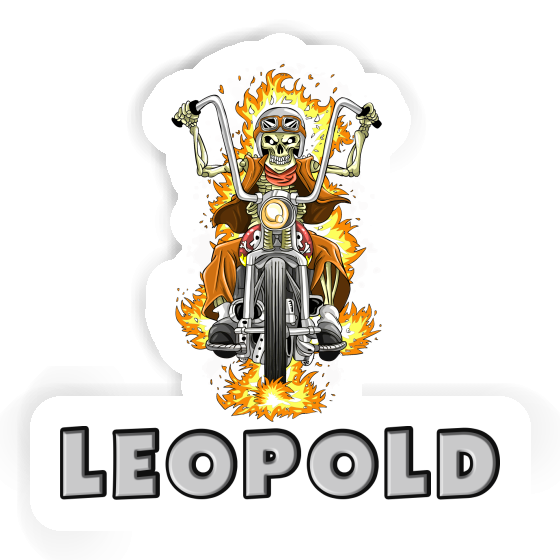 Sticker Motorcycle Rider Leopold Notebook Image