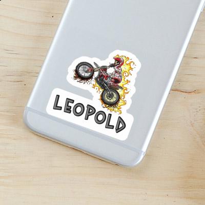 Motocross Rider Sticker Leopold Notebook Image