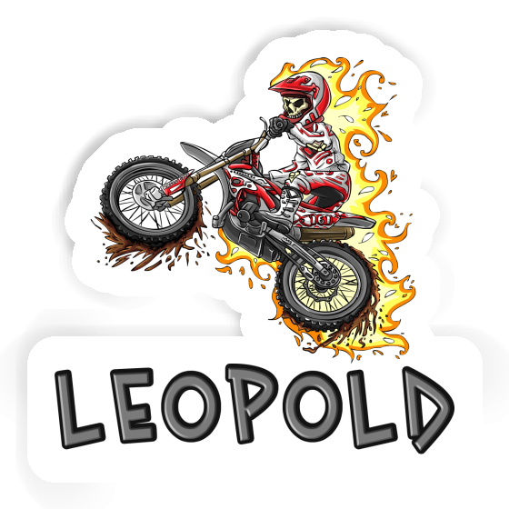 Motocross Rider Sticker Leopold Image