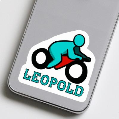 Leopold Aufkleber Motorradfahrer Laptop Image