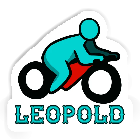 Sticker Leopold Motorradfahrer Image