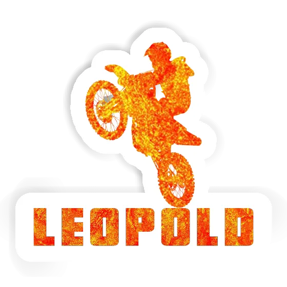 Motocross-Fahrer Sticker Leopold Laptop Image