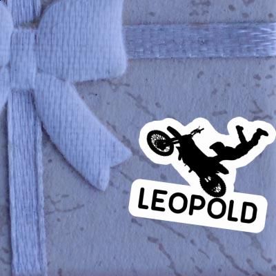 Motocross Rider Sticker Leopold Notebook Image