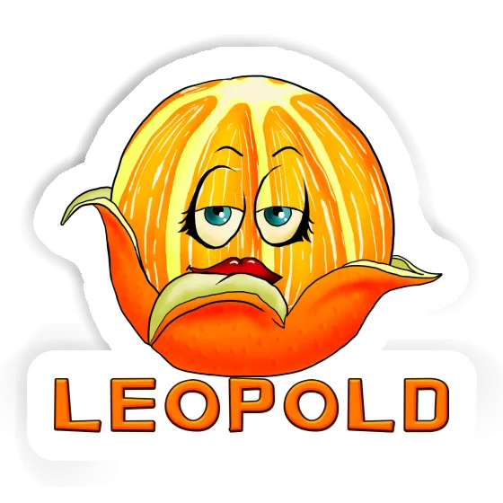 Orange Sticker Leopold Gift package Image