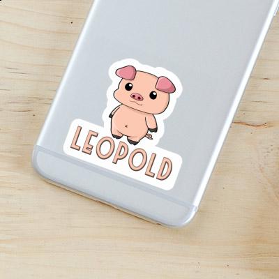 Piglet Sticker Leopold Laptop Image