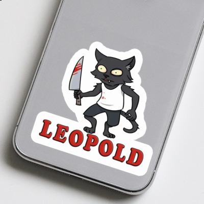 Autocollant Leopold Chat psychopathe Laptop Image