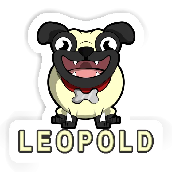 Leopold Sticker Pug Notebook Image