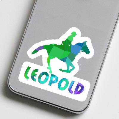 Leopold Sticker Horse Rider Laptop Image