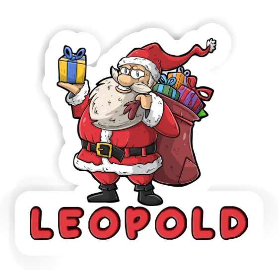 Santa Claus Sticker Leopold Gift package Image