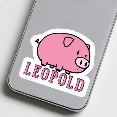 Leopold Aufkleber Schwein Notebook Image