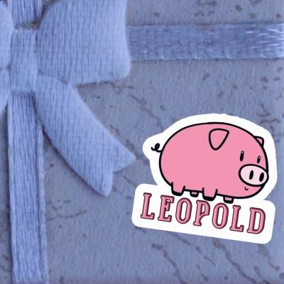 Pig Sticker Leopold Image