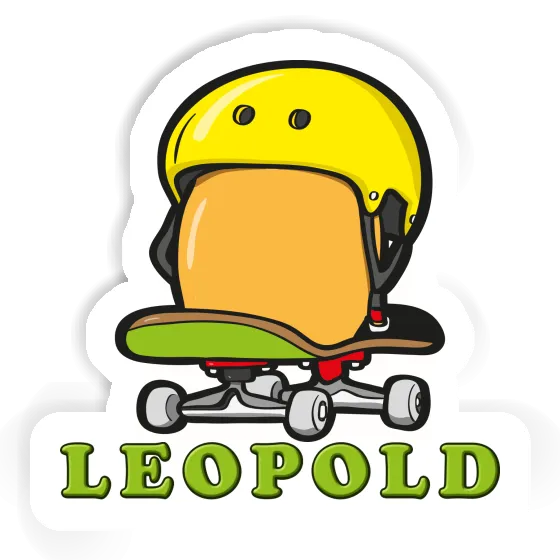 Sticker Leopold Skateboard Egg Notebook Image