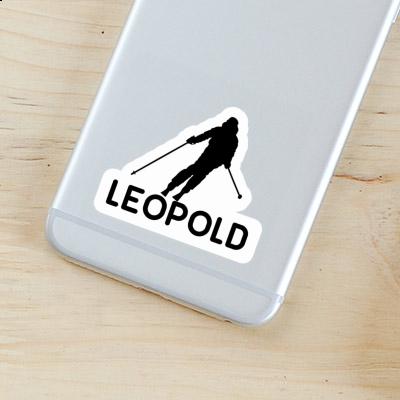 Skifahrerin Sticker Leopold Notebook Image