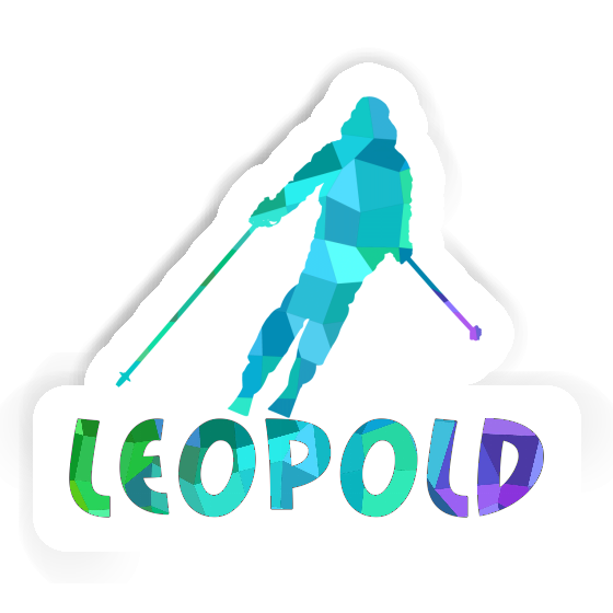 Skier Sticker Leopold Notebook Image