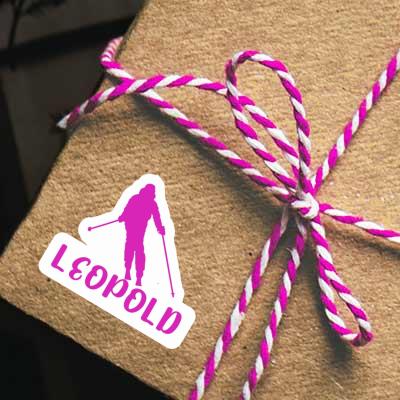 Autocollant Skieuse Leopold Gift package Image