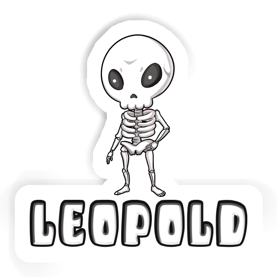 Sticker Skeleton Leopold Notebook Image