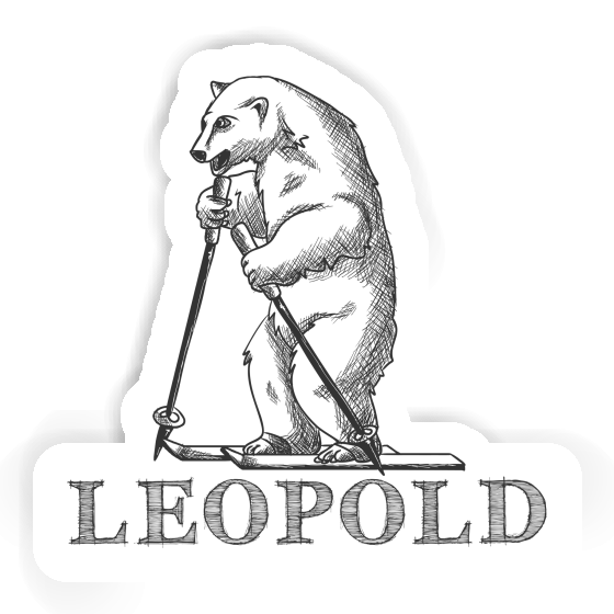 Skieur Autocollant Leopold Image