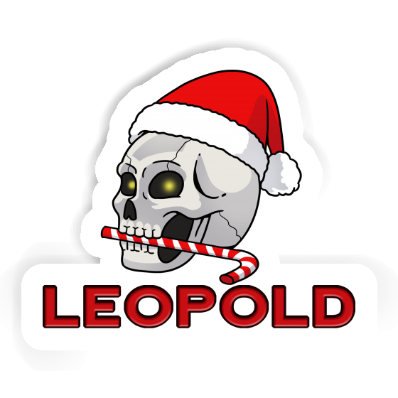 Leopold Sticker Christmas Skull Laptop Image