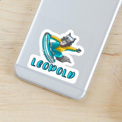 Snowboarder Sticker Leopold Image