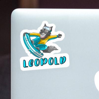 Snowboarder Aufkleber Leopold Laptop Image