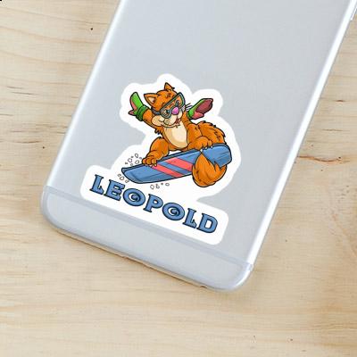 Snowboarder Sticker Leopold Image