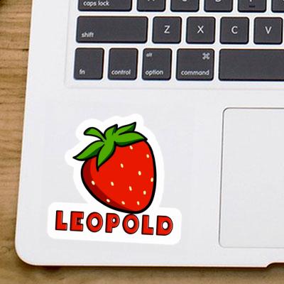 Sticker Erdbeere Leopold Laptop Image