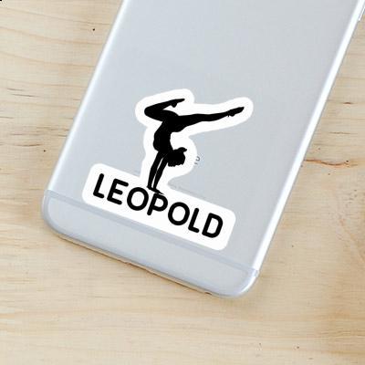 Sticker Leopold Yoga Woman Laptop Image