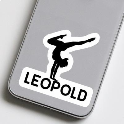 Sticker Leopold Yoga Woman Notebook Image