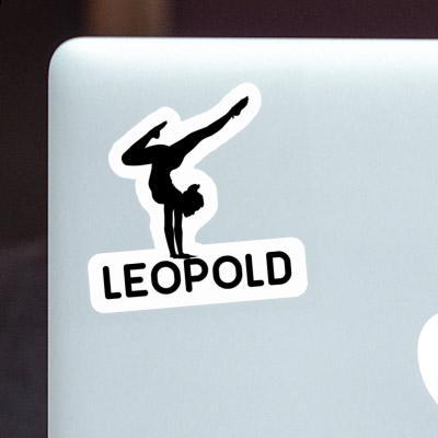 Sticker Leopold Yoga Woman Notebook Image