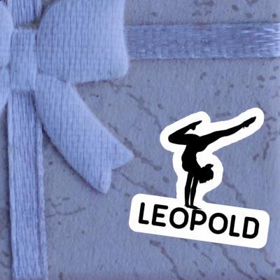 Sticker Leopold Yoga Woman Notebook Image