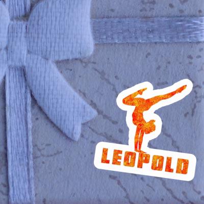 Sticker Leopold Yoga Woman Gift package Image